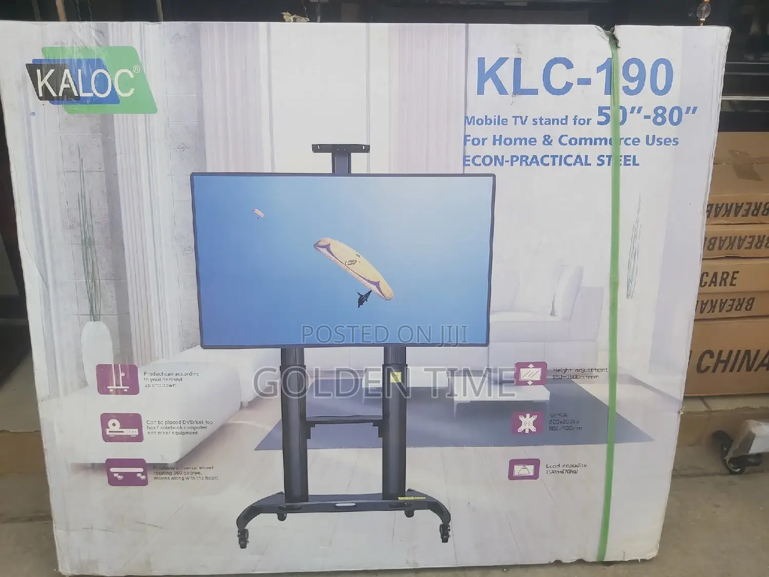 Heavy Duty Mobile TV Stand for 32"-80"