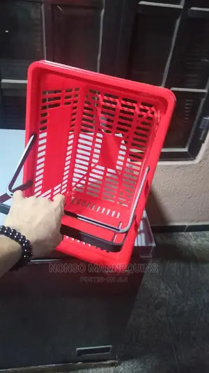 Red Plastic Shopping Baskets