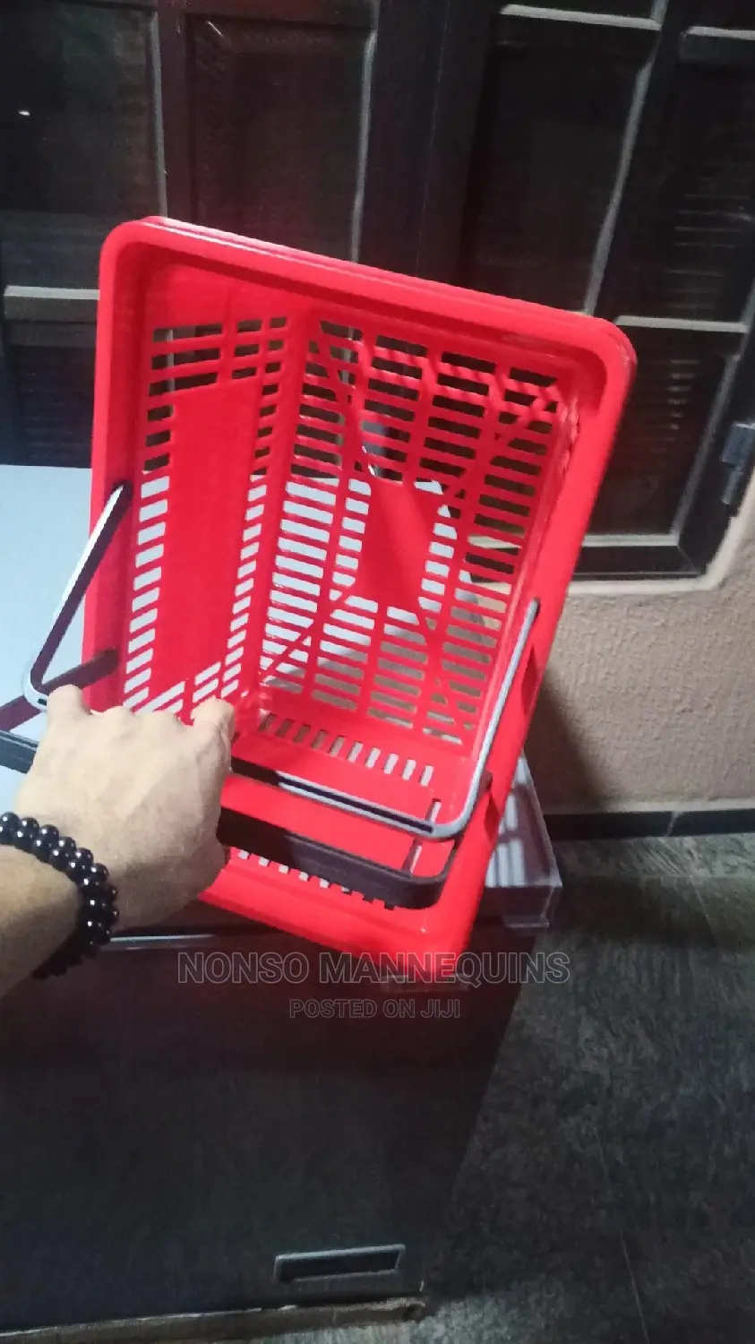 Red Plastic Shopping Baskets