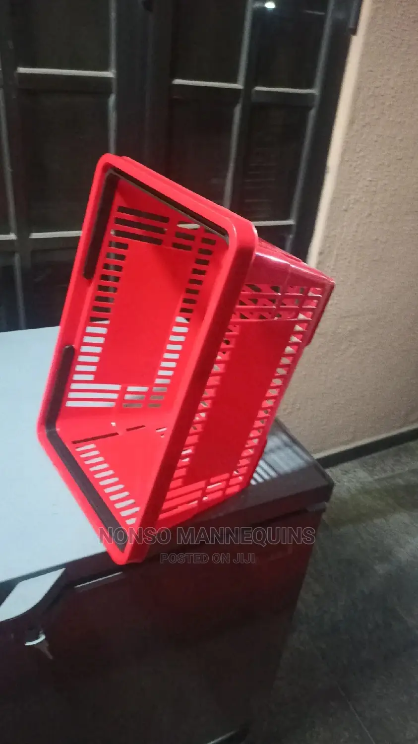 Red Plastic Shopping Baskets