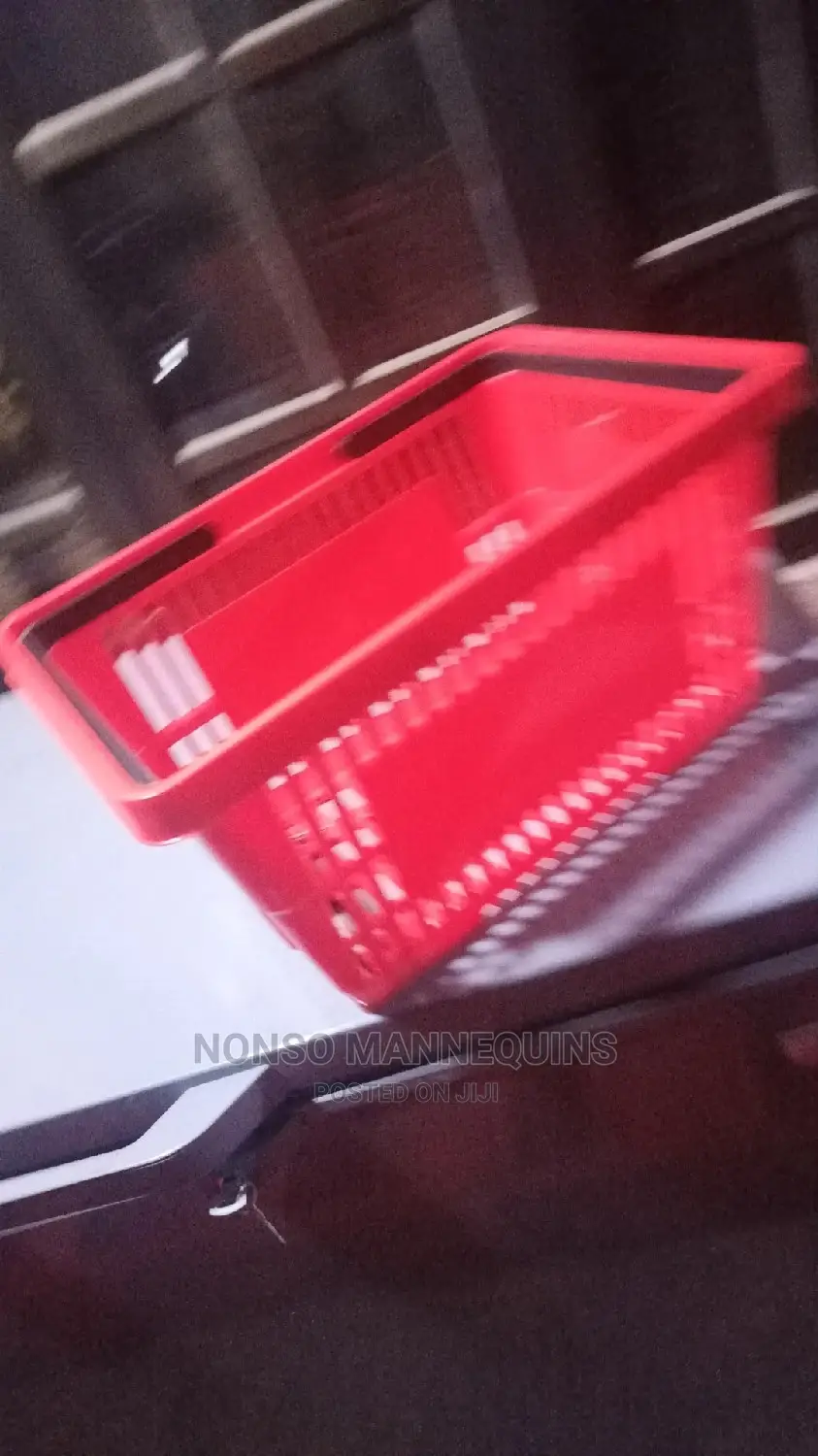 Red Plastic Shopping Baskets