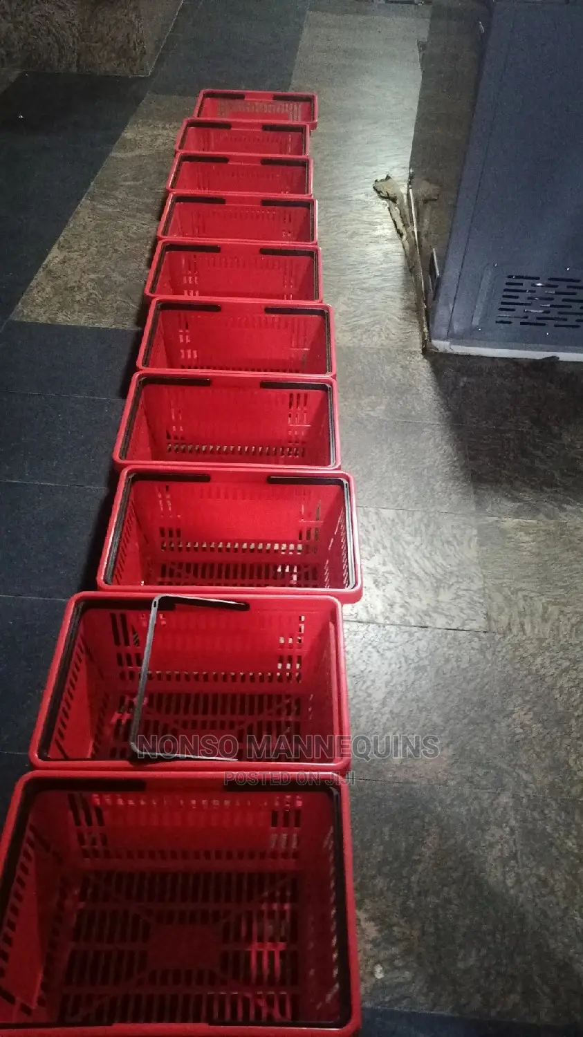 Red Plastic Shopping Baskets