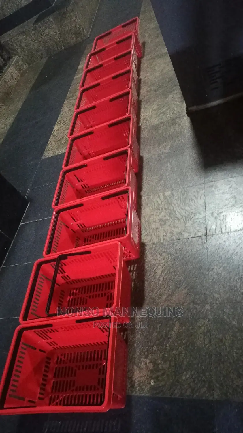 Red Plastic Shopping Baskets