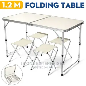 Portable 4 Chair Foldable Picnic 1.2M Aluminum Outdoor Table