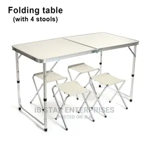 Kid Portable 1.2M Foldable Table Camping Outdoor Four Stools