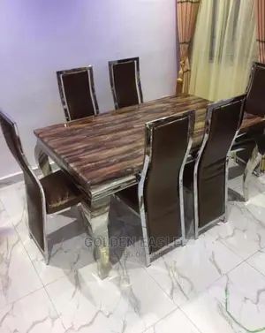 6set Marble Dinning Table and Chair