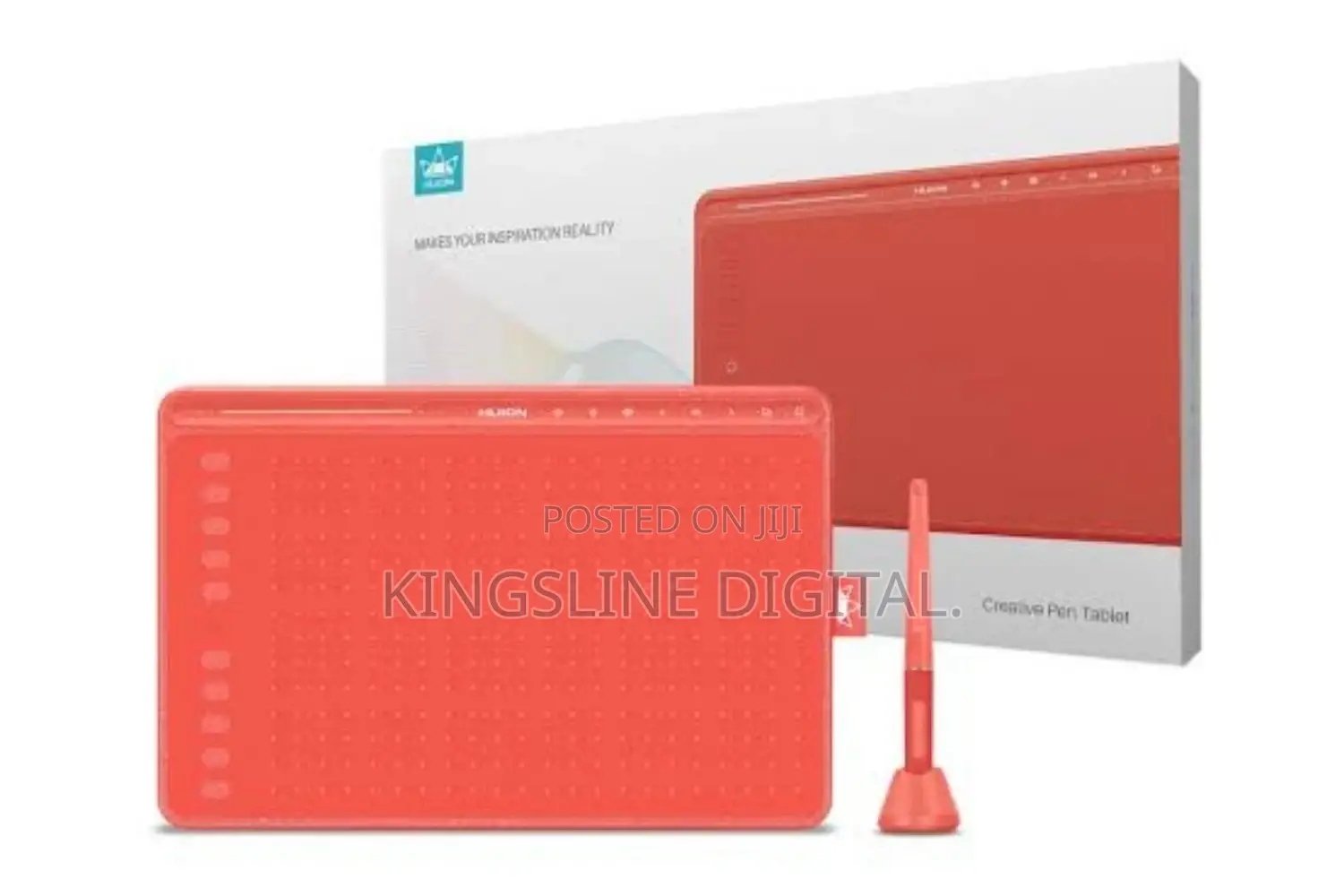 HUION HS611 Red Graphics Drawing Tablet Android Support