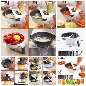 9 in 1 Rotate Vegetable Cutter With Drain Basket