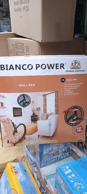 Bianco Power Wall Fan 12 Month Guarantee