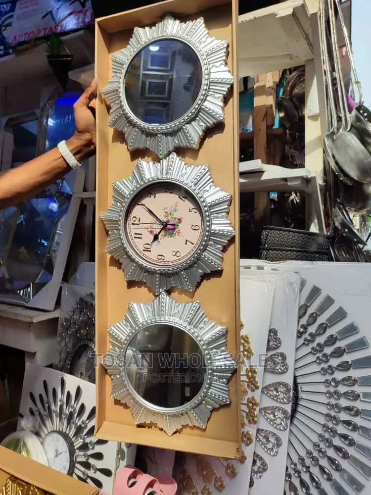 3 in 1 Clock With Mirror