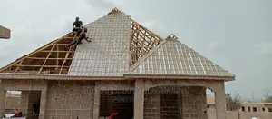 Aluminum Steptiles Roofing Sheet. Grey Beige Color