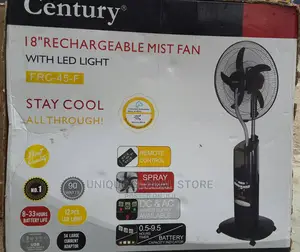 Photo - Century 18 Inches Rechargeable Mist Fan With Led Light