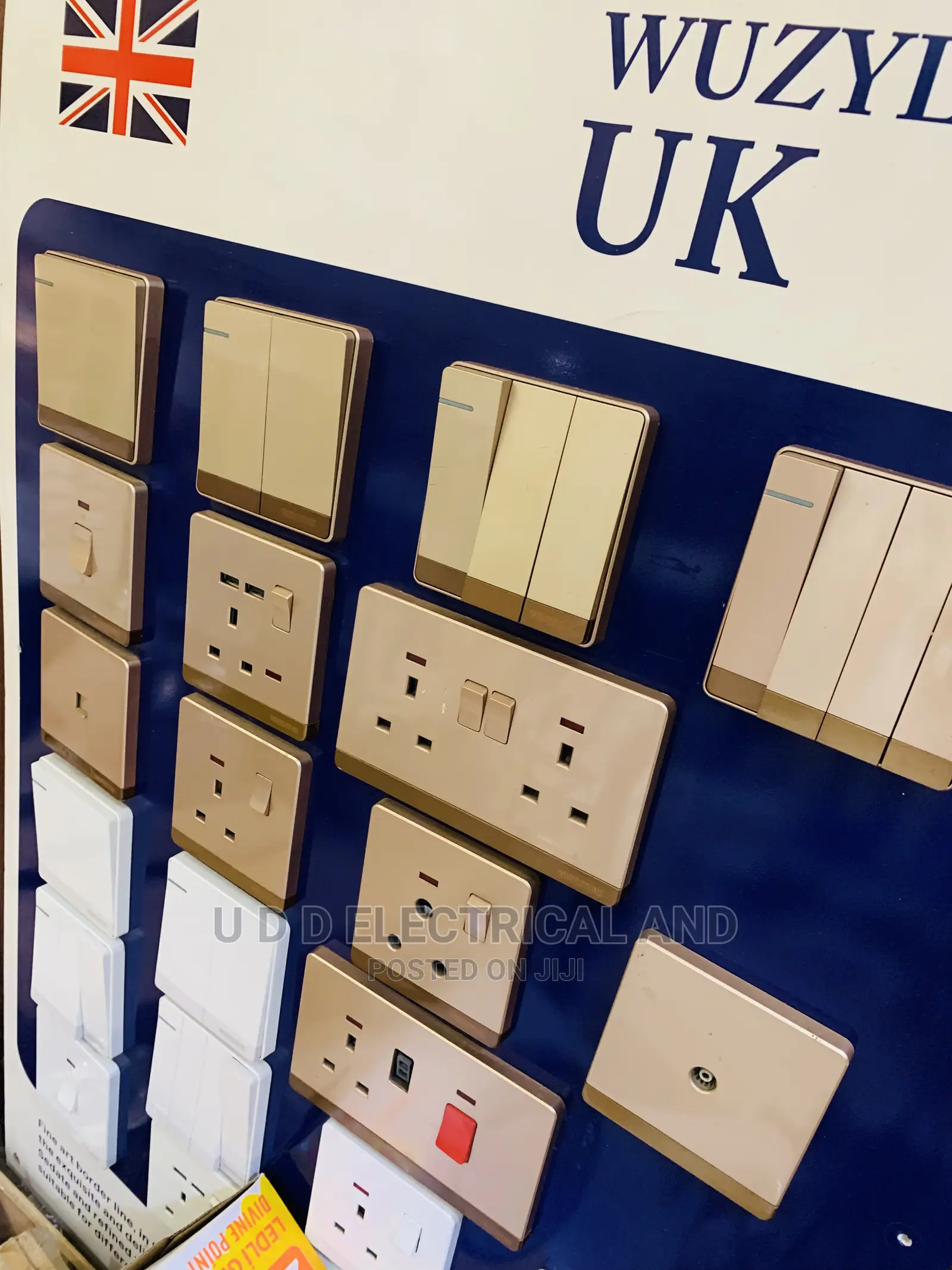 Quality England Gold Switches And Socket All Sizes