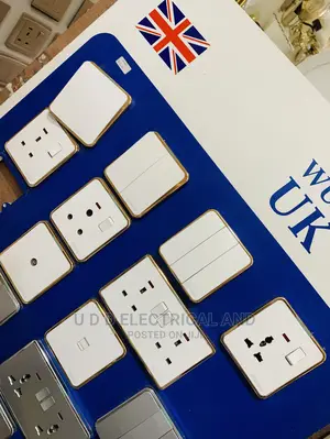 Quality England White And Gold Switches And Socket