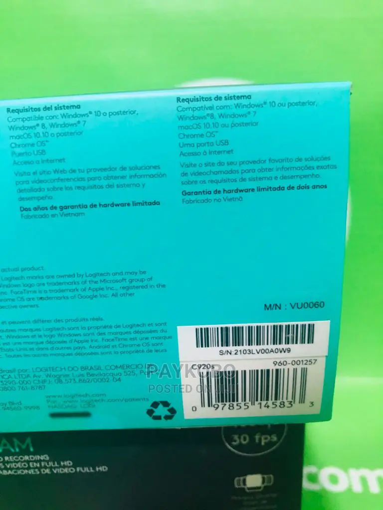 Logitech C920s Hd Pro Webcam 960-001257