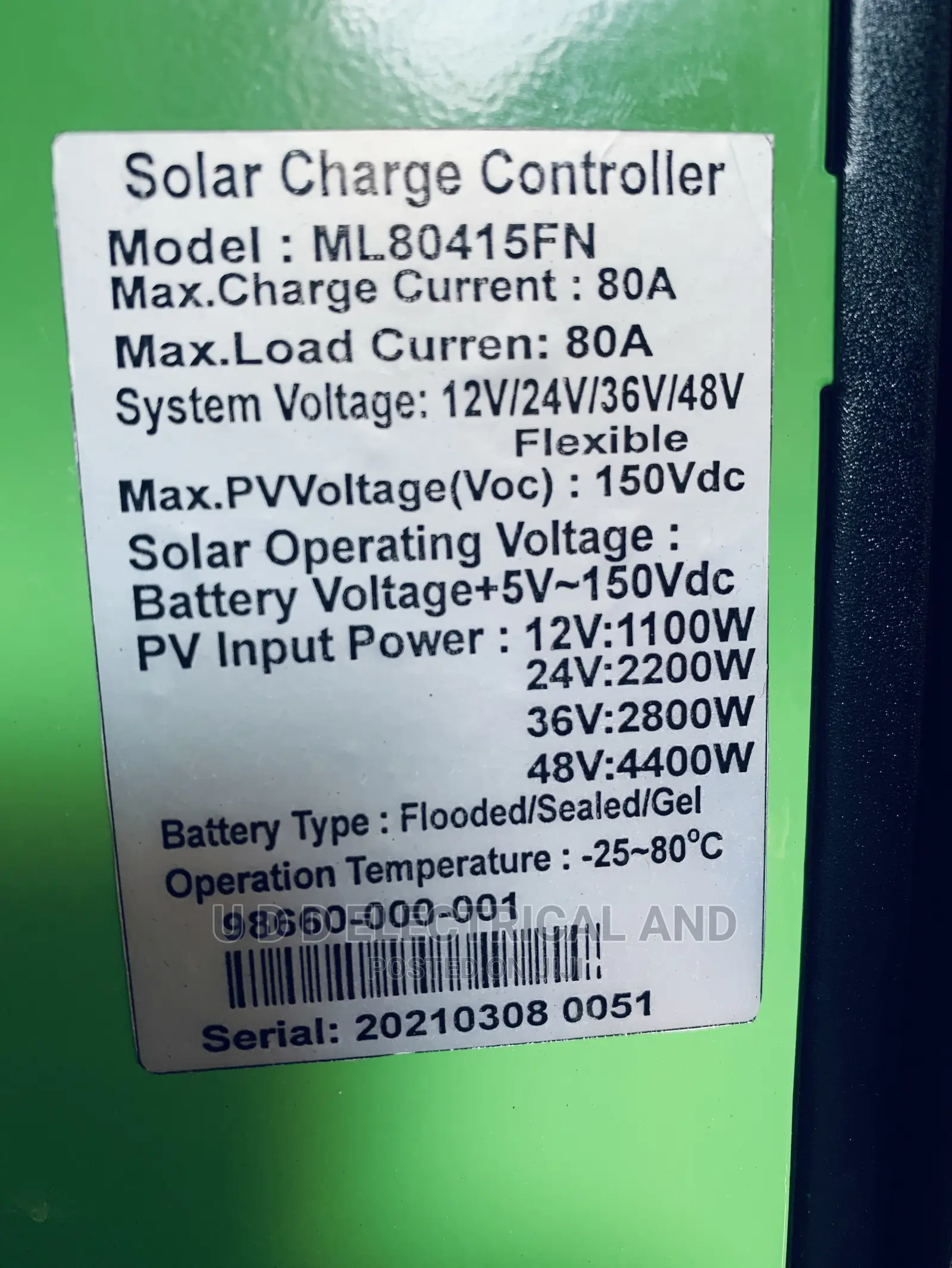 TARGET Solar Charge Controller 80a 12/24/36/48v