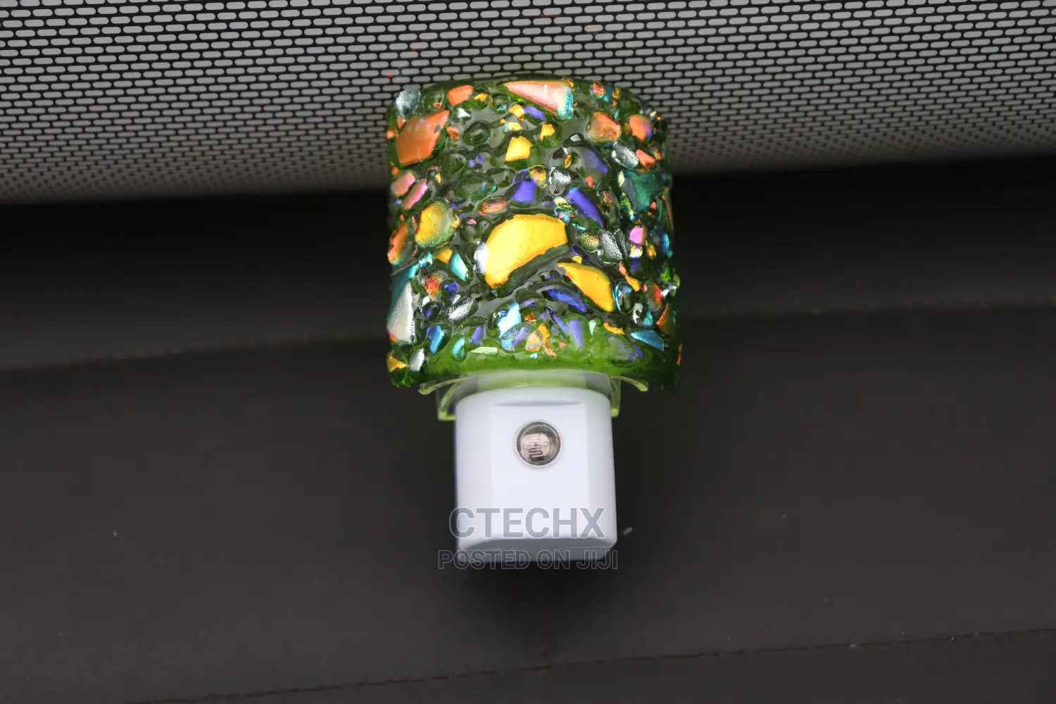 Handmade Dichronic Glass LED Night Light With Auto Green
