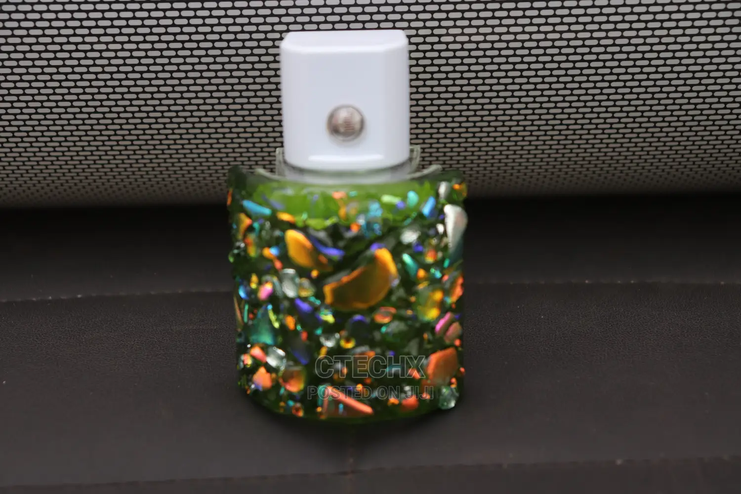 Handmade Dichronic Glass LED Night Light With Auto Green