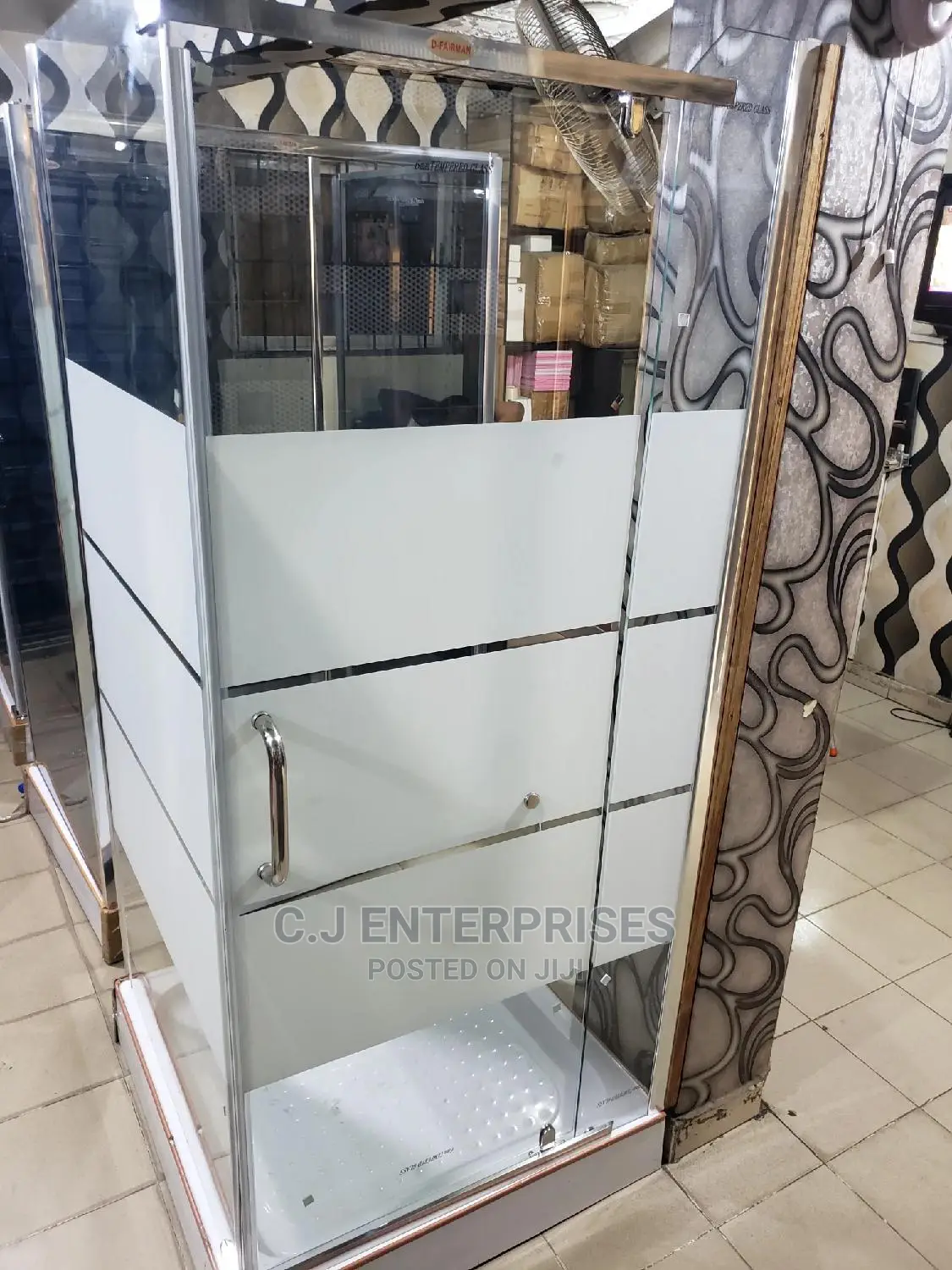 Quality Glazed Standing 90 by 90 Shower Cubicle.