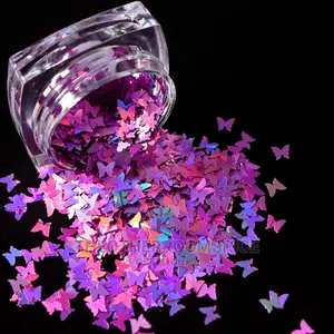 Butterfly Shape Shiny 3D Sequin Manicure Nail Art Decoration