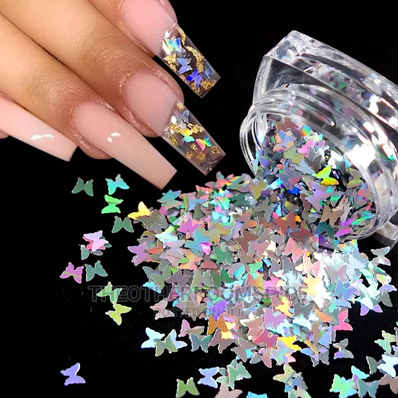 Butterfly Shape Shiny 3D Sequin Manicure Nail Art Decoration