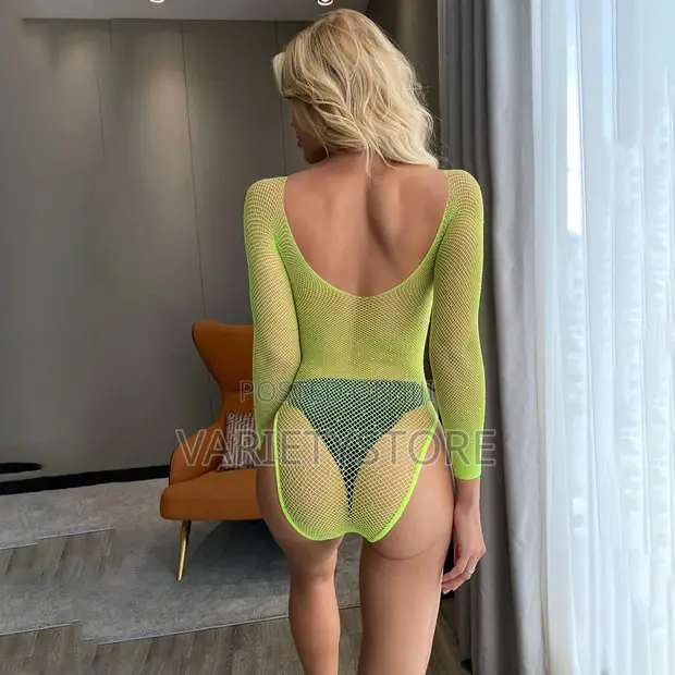 Women Sexy Fishnet Shiny Rhinestone Long Sleeve Bodysuit for sale -  Varietystore  Price:  4,000 on Jiji.ng [Surulere]