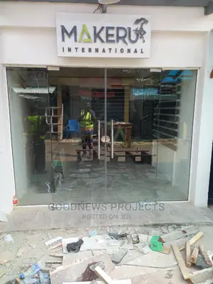 Shop Entrance Glass Door With Fixed