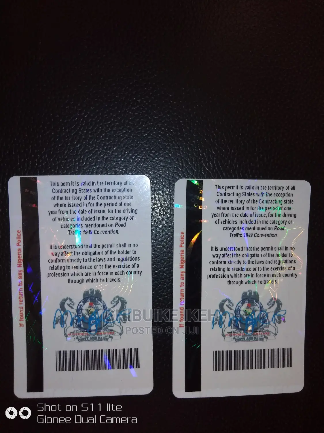 International Drivers License And Nigeria Drivers License.