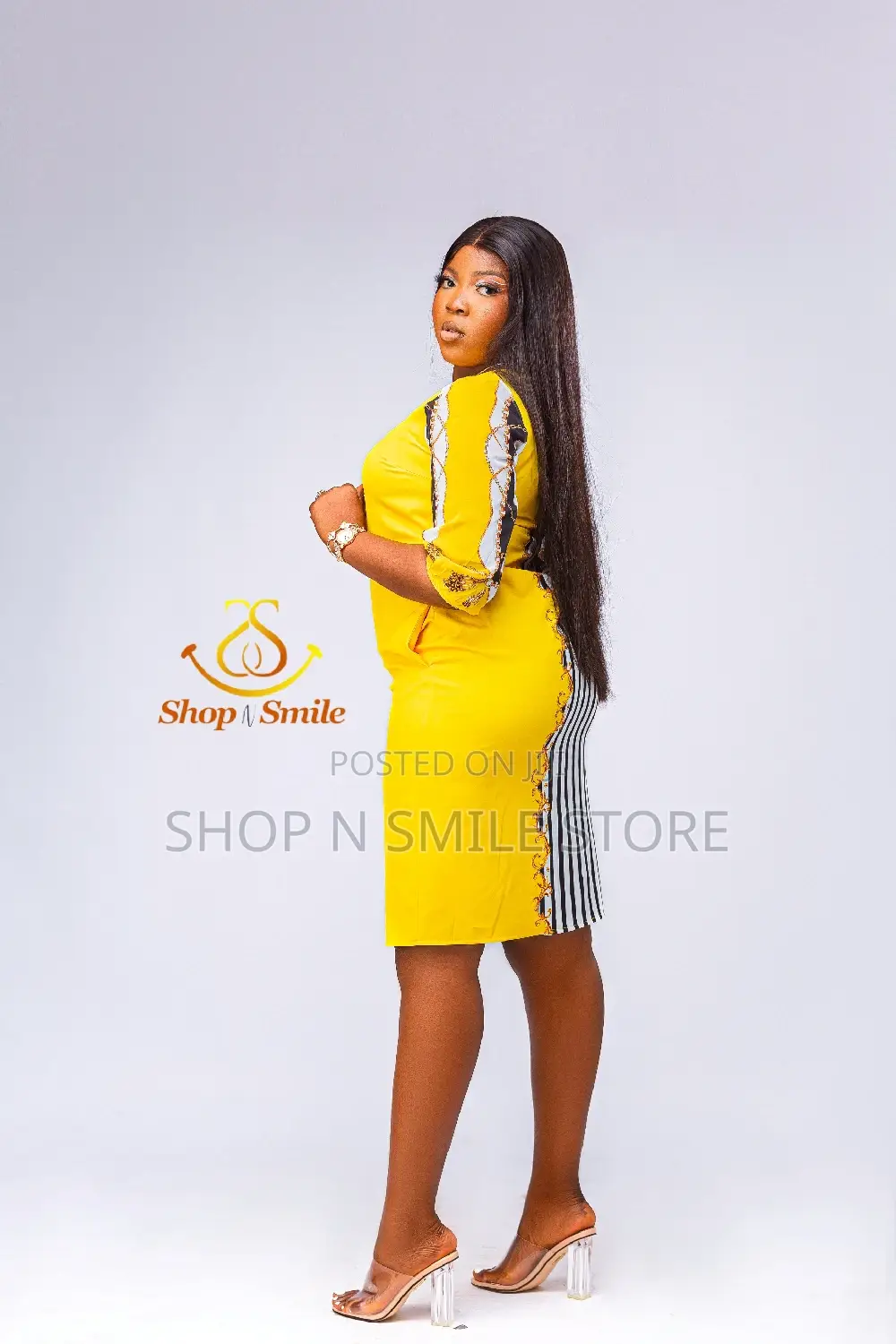 Ladies Two Tone Partern Dress