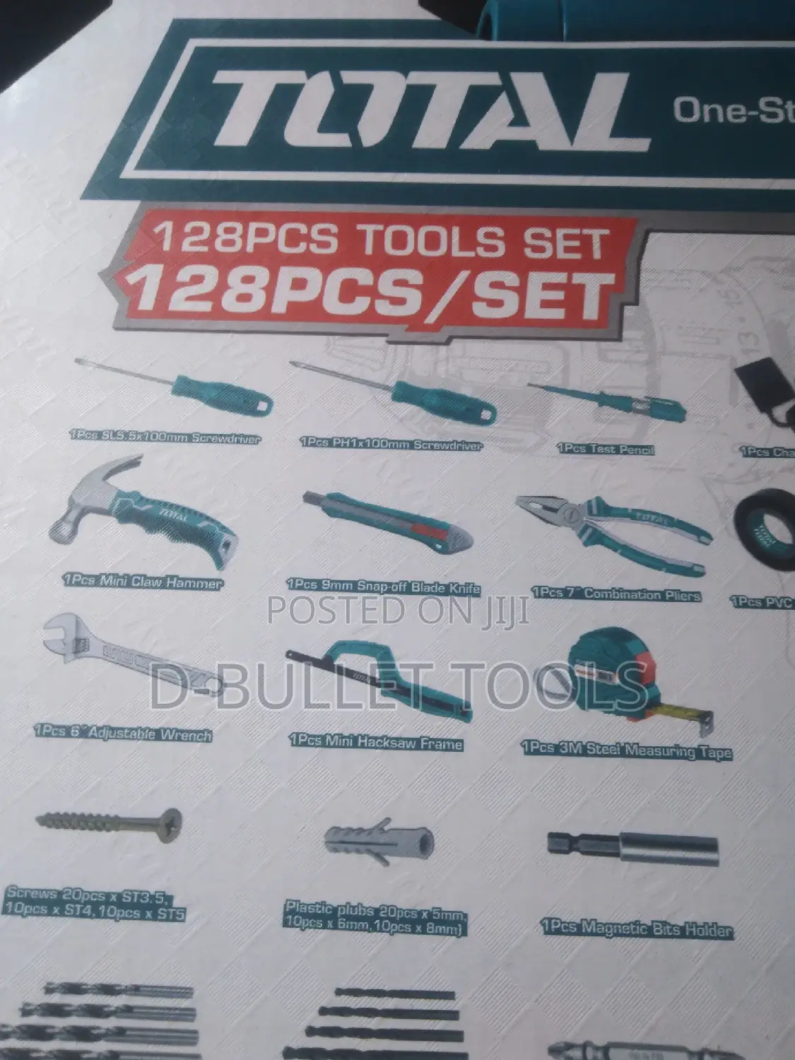 128pcs Total Tools Box Set