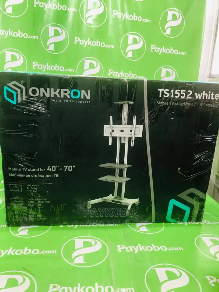 Onkron Mobile Tv Stand for 40"-70" Screen Ts1552 White