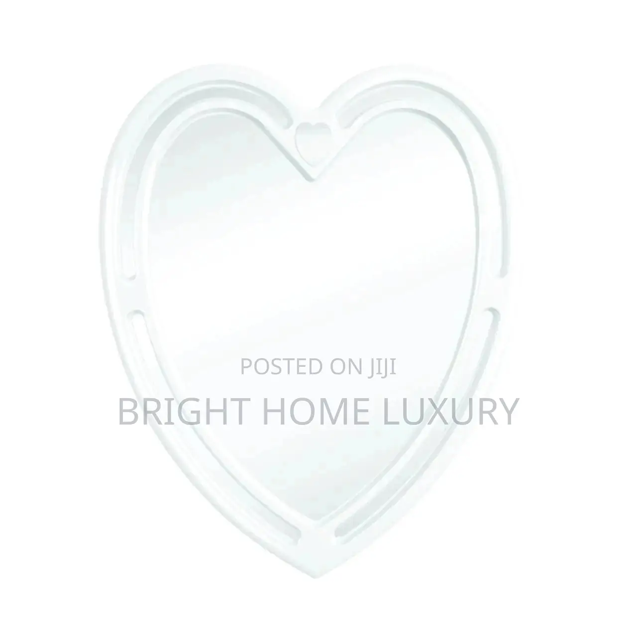 Decorative Heart Mirror (White)