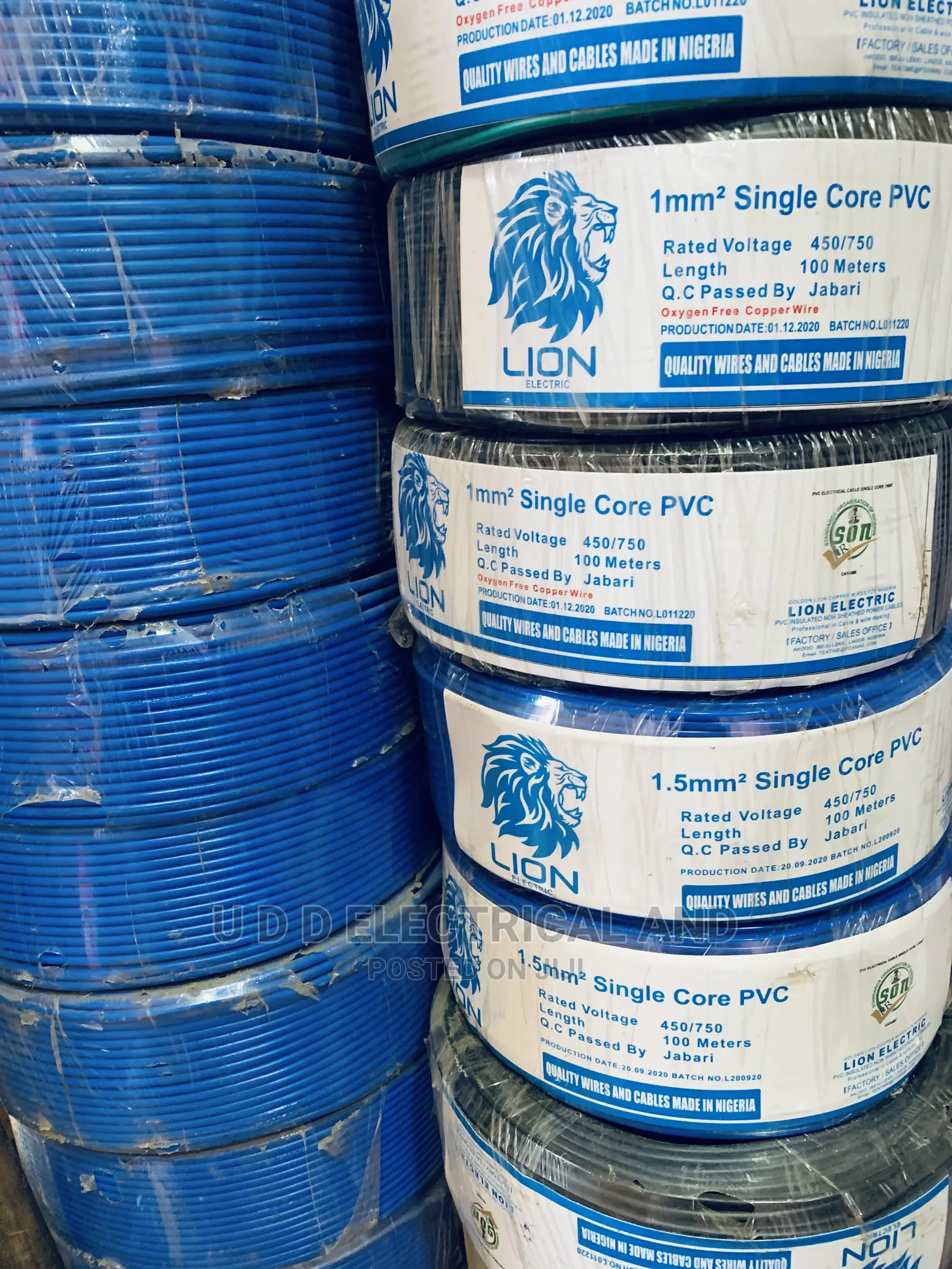 Nigerian Lion Cable for 1.5mm to 16mm All Available