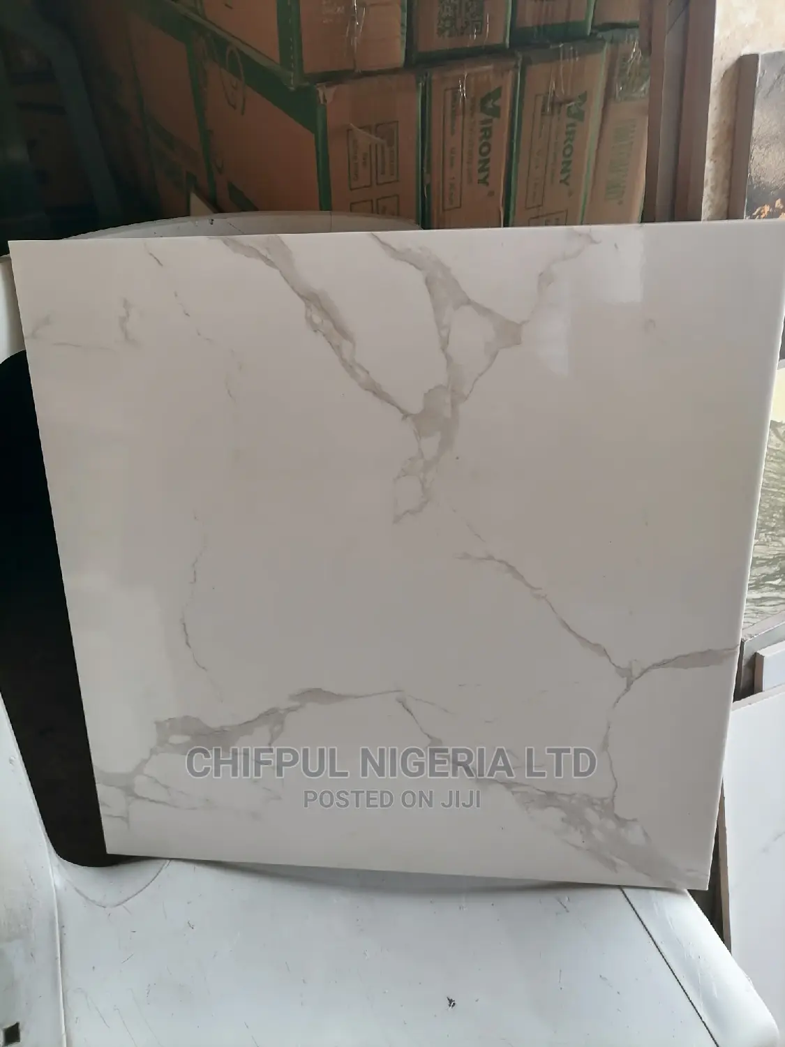 White Carara Portland Tiles