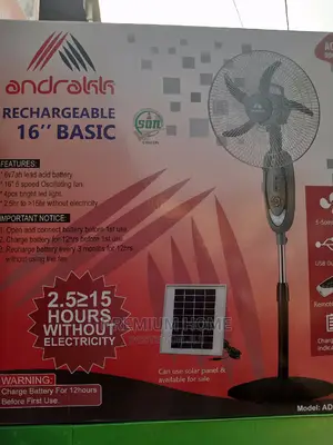 Andrakk Rechargeable Standing Fan 16inches