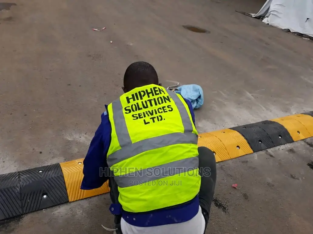 Speed Bumps With Yellow Reflective
