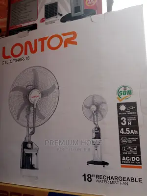 Lontor Rechargeable 18inches Mist Fan