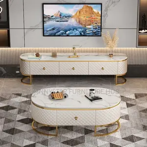 Italian Royal LED TV Stands With Center Table