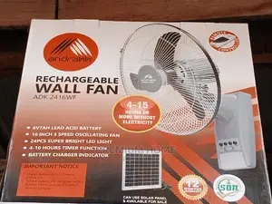Andrakk 16inches Rechargeable Wall Fan