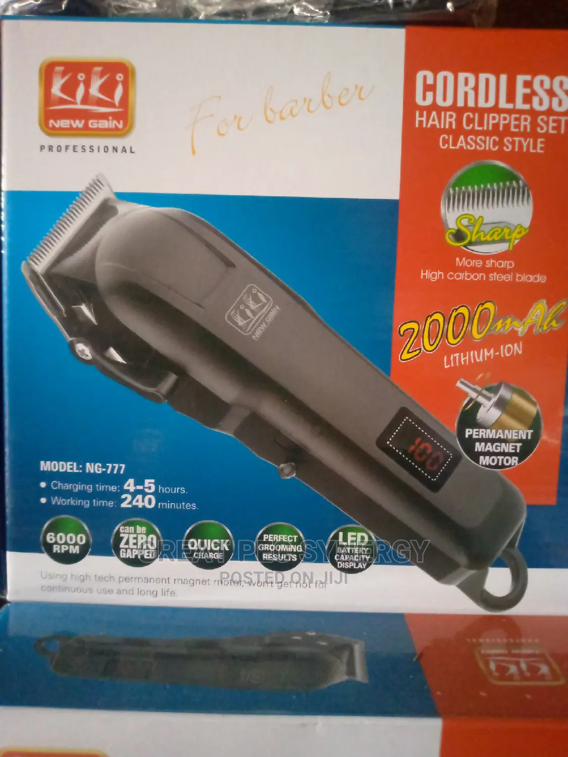 Kiki Rechargeable Clipper (Cordless With Digital Display)