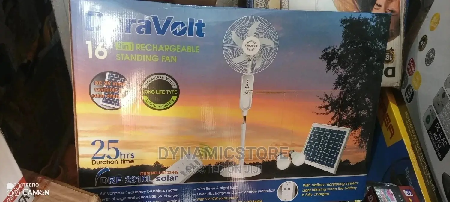 Duravolt 16 Inches Rechargeable Fan