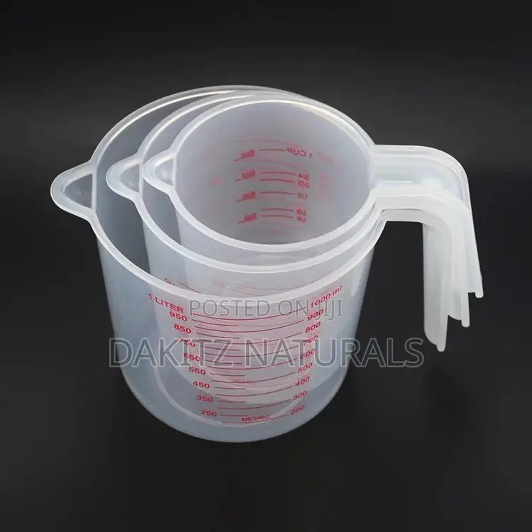 Plastic Transparent Measuring Cups 250/500/1000ml