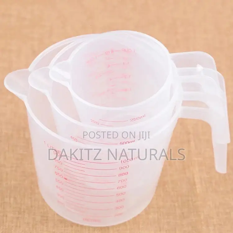 Plastic Transparent Measuring Cups 250/500/1000ml