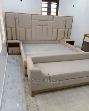 Complete Set Luxury Bed Frame With Dressers