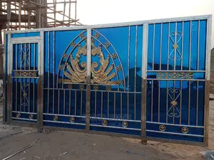 Stainless Gate With Gold Design