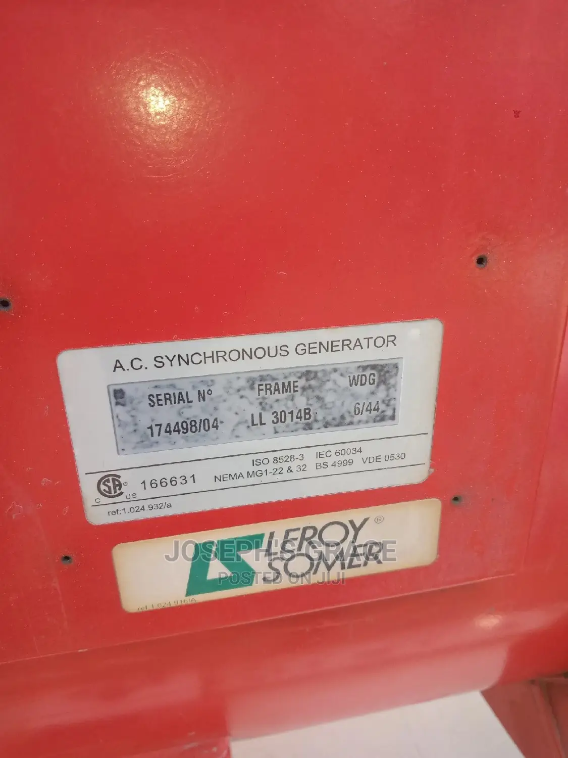 100kva Perkins Basic Generator (1000 Series) Uk Used.