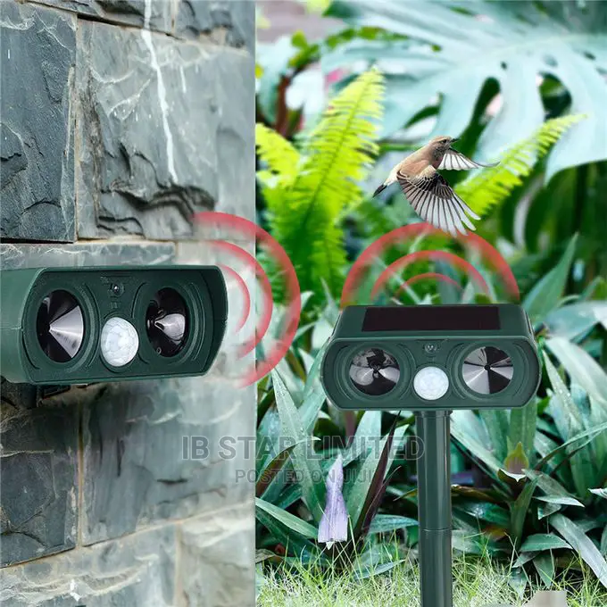 Solar Ultrasonic Animal Chaser Repeller Sonic Deterrent
