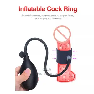 Penis Inflatable Cock Ring Penis Fattening Girth Pump