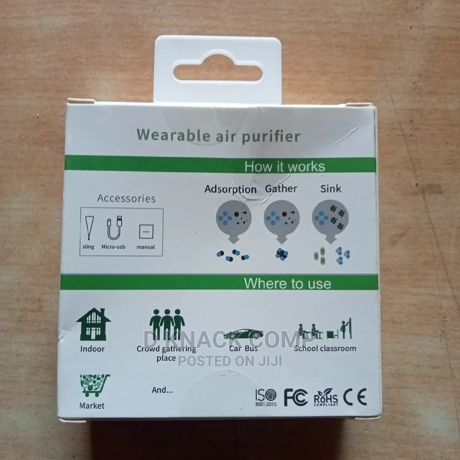 Portable Wearable Negative Ion Air Purifier