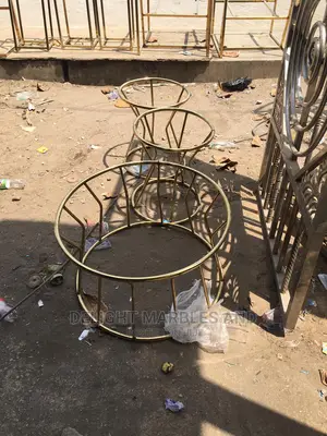 Quality Tempered Glass Top Bronze/Steel Work Center Table.